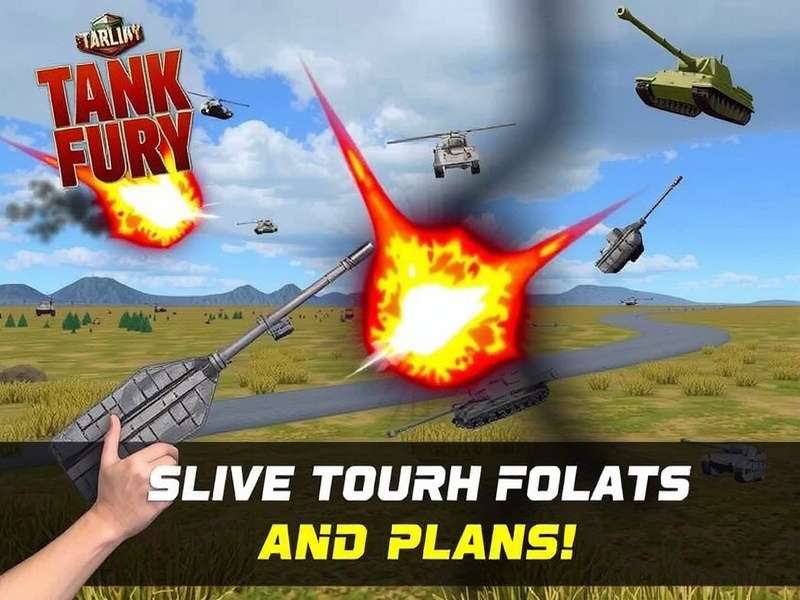 Tank Fury in-game action Tank Fury gameplay screenshot showing tank battle